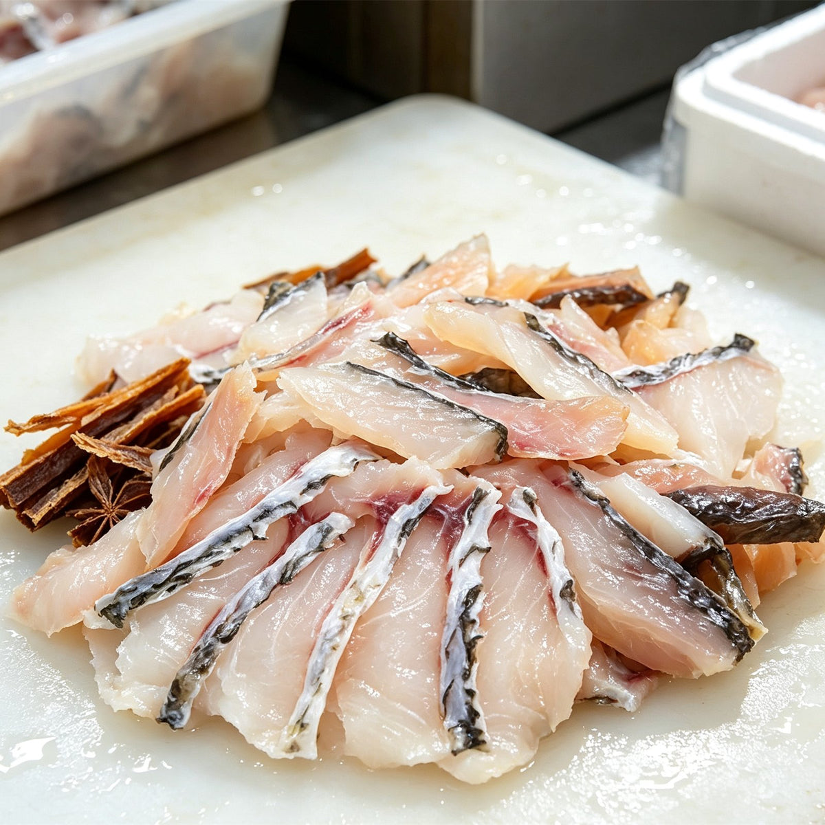 Fresh Crispy Grass Carp Sashimi