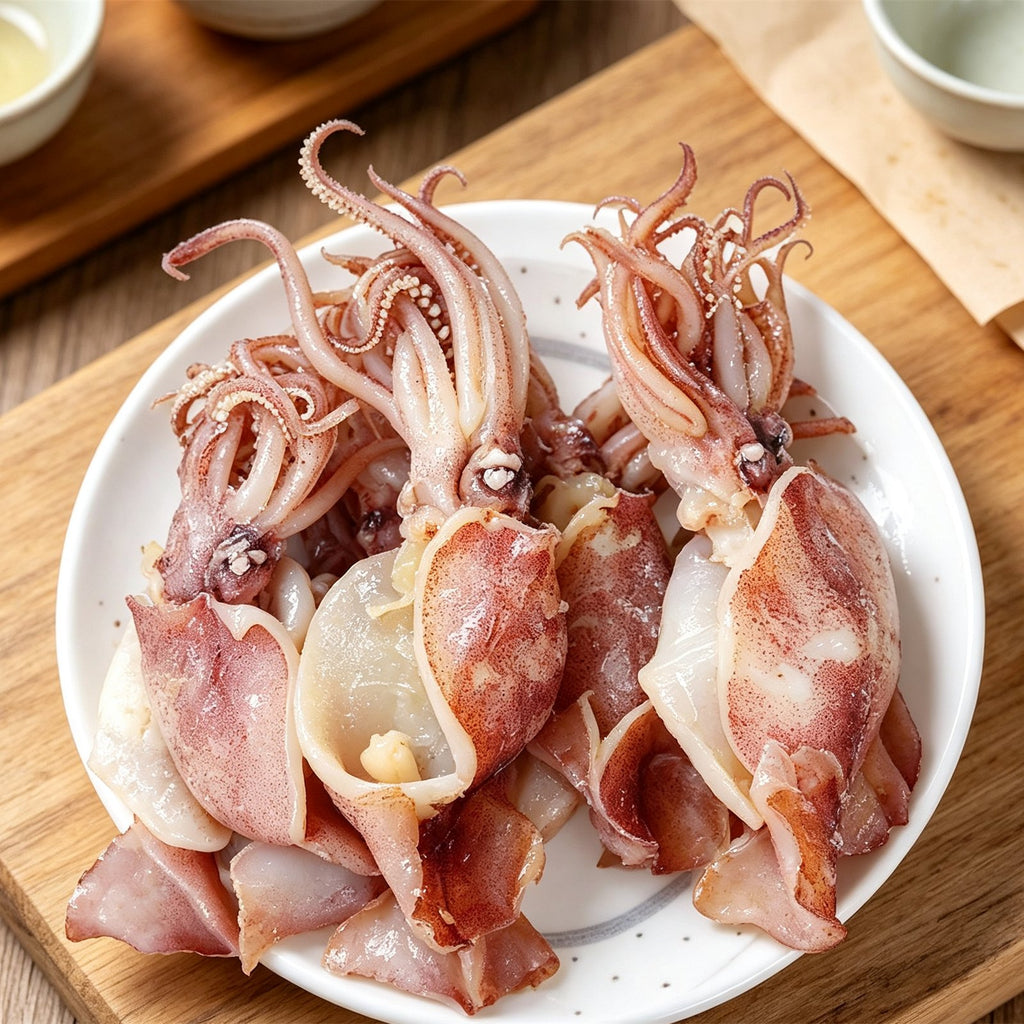 Fresh Whole Squid Ready To Cook